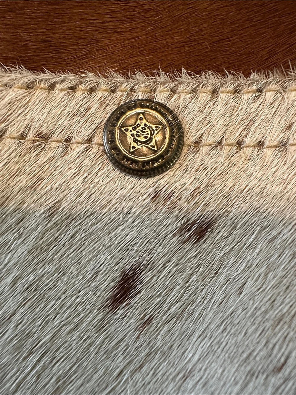 Myra Bag Brown and White Cowhide Crossbody